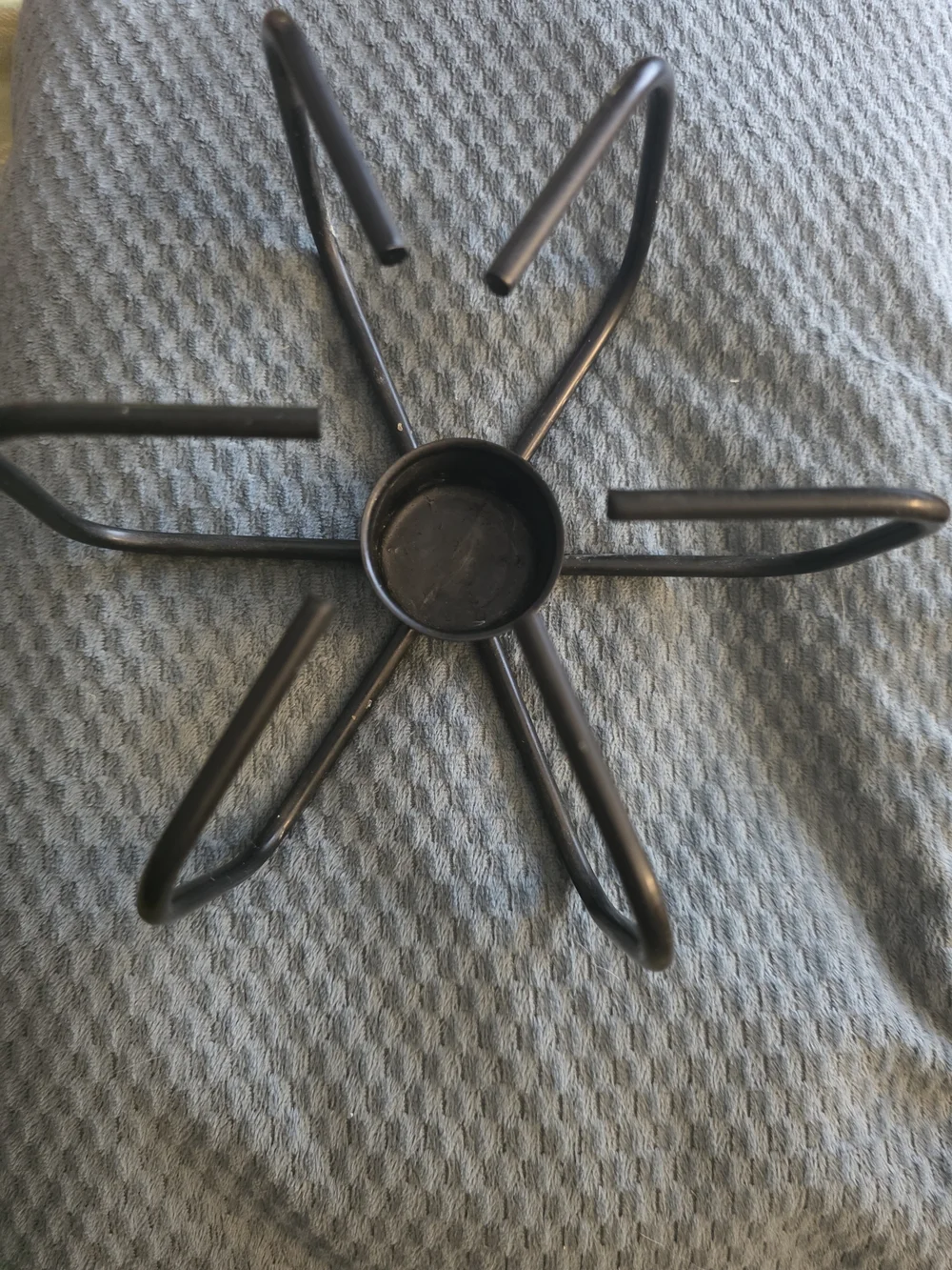 Modern Black Metal Candle Stand for Pillar Candles - Home Accents